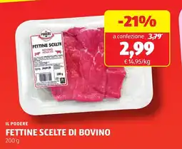 ALDI Il podere fettine scelte di bovino offerta