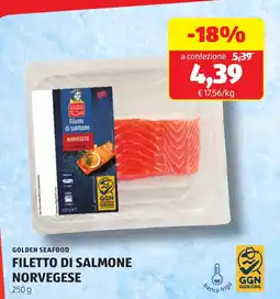 ALDI Golden seafood filetto di salmone norvegese offerta
