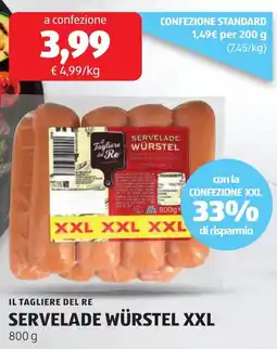 ALDI Il tagliere del re servelade würstel XXL offerta