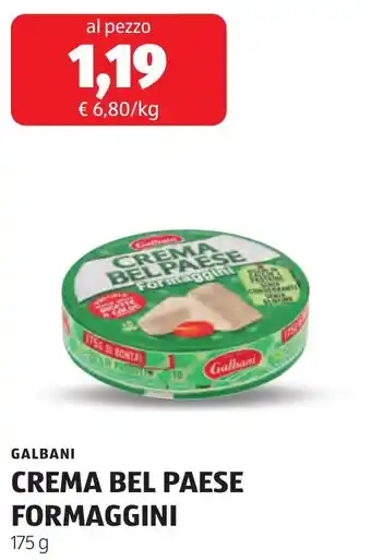 ALDI Galbani crema bel paese formaggini offerta