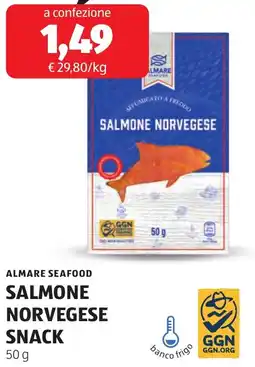 ALDI Almare seafood salmone norvegese snack offerta