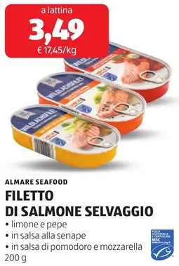 ALDI Almare seafood filetto di salmone selvaggio offerta