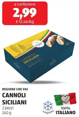 ALDI Regione che vai cannoli siciliani offerta