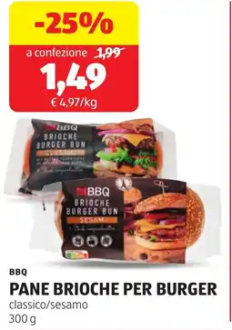 ALDI BBQ Pane brioche per burger offerta