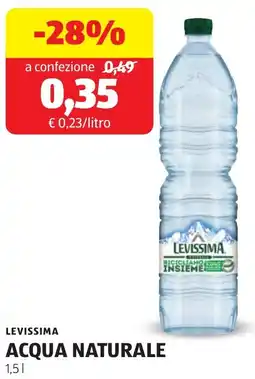 ALDI Levissima acqua naturale offerta