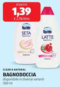 ALDI Clear & natural bagnodoccia offerta