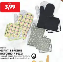 ALDI Crofton guanti e presine da forno offerta