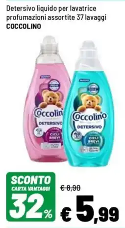 Iper La Grande Detersivo liquido per lavatrice COCCOLINO offerta