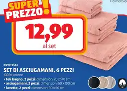 ALDI Novitesse set di asciugamani offerta