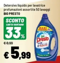 Iper La Grande Detersivo liquido per lavatrice BIO PRESTO offerta