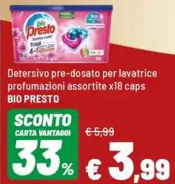 Iper La Grande Detersivo pre-dosato per lavatrice BIO PRESTO offerta