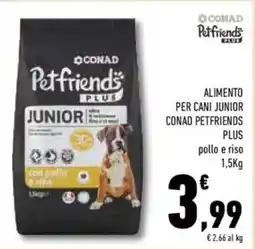 Conad Superstore Alimento per cani junior CONAD PETFRIENDS PLUS offerta
