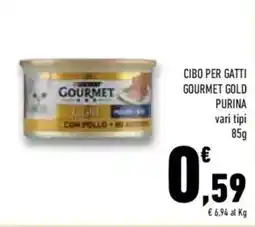 Conad Superstore Cibo per gatti gourmet gold PURINA offerta