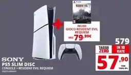 Comet Sony PS5 slim disc console + resident evil requiem vendita abbinata offerta