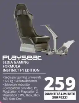 Comet Playseat. sedia gaming formula instinct F1SEDIA GAMING edition offerta