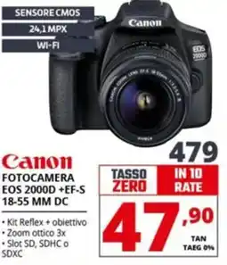 Comet Canon FOTOCAMERA EOS 2000D +EF-S 18-55 MM DC offerta