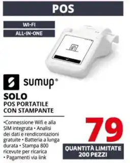 Comet Sumup solo pos portatile con stampante offerta
