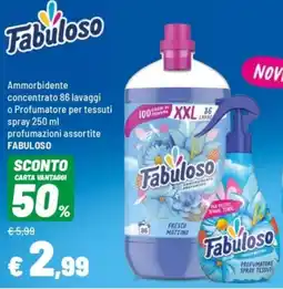 Iper La Grande Ammorbidente concentrato o Profumatore per tessuti spray FABULOSO offerta