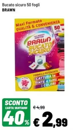 Iper La Grande Bucato sicuro 50 fogli BRAWN offerta