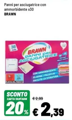 Iper La Grande Panni per asciugatrice con ammorbidente x30 BRAWN offerta