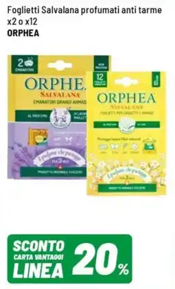 Iper La Grande Foglietti Salvalana profumati anti tarme ORPHEA offerta