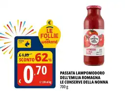 Tigros Passata lampomodoro dell'emilia romagna LE CONSERVE DELLA NONNA offerta