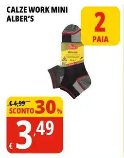 Tigros Calze work mini ALBER'S offerta