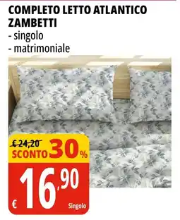 Tigros Completo letto atlantico ZAMBETTI offerta