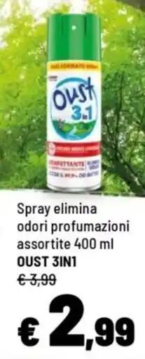 Iper La Grande Spray elimina odori OUST 3IN1 offerta