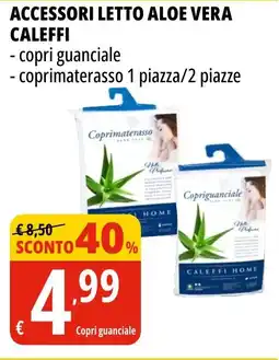 Tigros Accessori letto aloe vera CALEFFI offerta