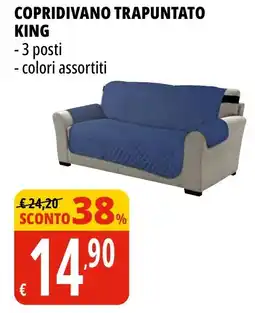 Tigros Copridivano trapuntato KING offerta