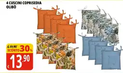 Tigros 4 cuscini coprisedia OLIBÒ offerta