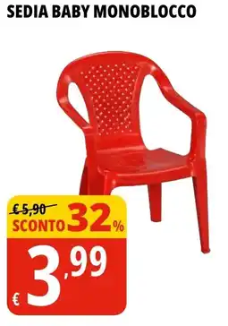 Tigros Sedia baby monoblocco offerta