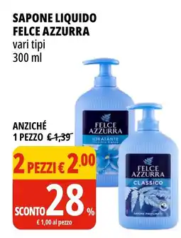 Tigros Sapone liquido FELCE AZZURRA offerta