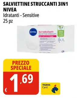 Tigros Salviettine struccanti 3in1 NIVEA offerta