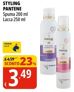 Tigros STYLING PANTENE Spuma Lacca offerta