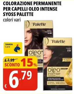Tigros Colorazione permanente per capelli oleo intense syoss PALETTE offerta