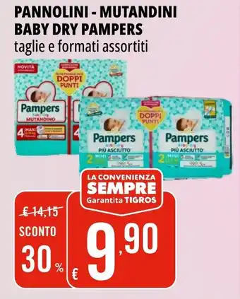 Tigros Pannolini - mutandini baby dry PAMPERS offerta