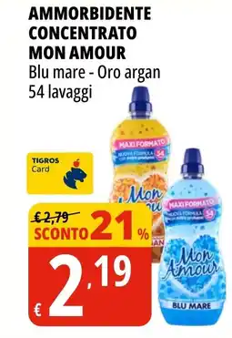 Tigros Ammorbidente concentrato MON AMOUR offerta