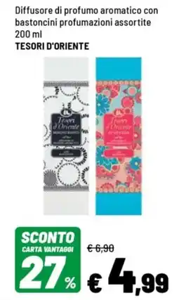 Iper La Grande Diffusore di profumo aromatico con bastoncini TESORI D'ORIENTE offerta