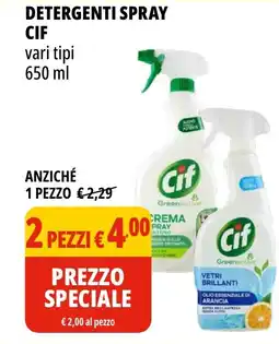 Tigros Detergenti spray CIF offerta