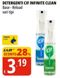 Tigros Cif detergenti cif infinite clean offerta