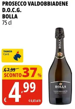Tigros Prosecco valdobbiadene D.O.C.G. BOLLA offerta