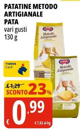 Tigros Patatine metodo artigianale PATA offerta