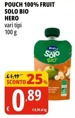 Tigros Pouch 100% fruit solo bio HERO offerta