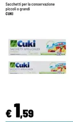 Iper La Grande Sacchetti per la conservazione piccoli o grandi CUKI offerta