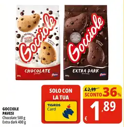 Tigros Gocciole PAVESI offerta