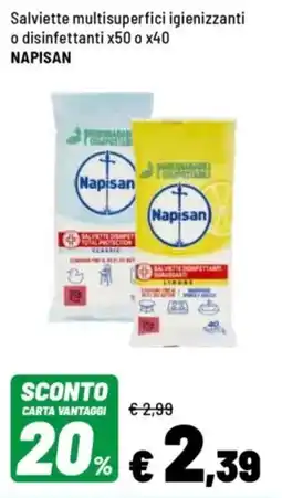 Iper La Grande Salviette multisuperfici igienizzanti o disinfettanti NAPISAN offerta
