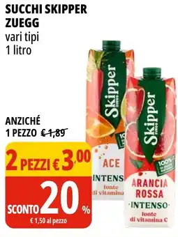 Tigros Succhi skipper ZUEGG offerta