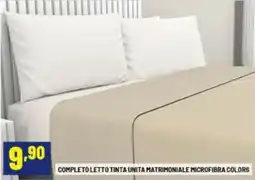 Risparmio Casa Completo letto tinta unita matrimoniale microfibra colors offerta